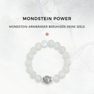 Blue & Gray Moonstone Beaded Bracelet